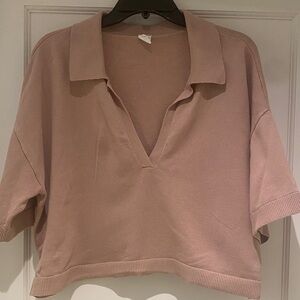 Melrose and Market Pink V-Neck Top